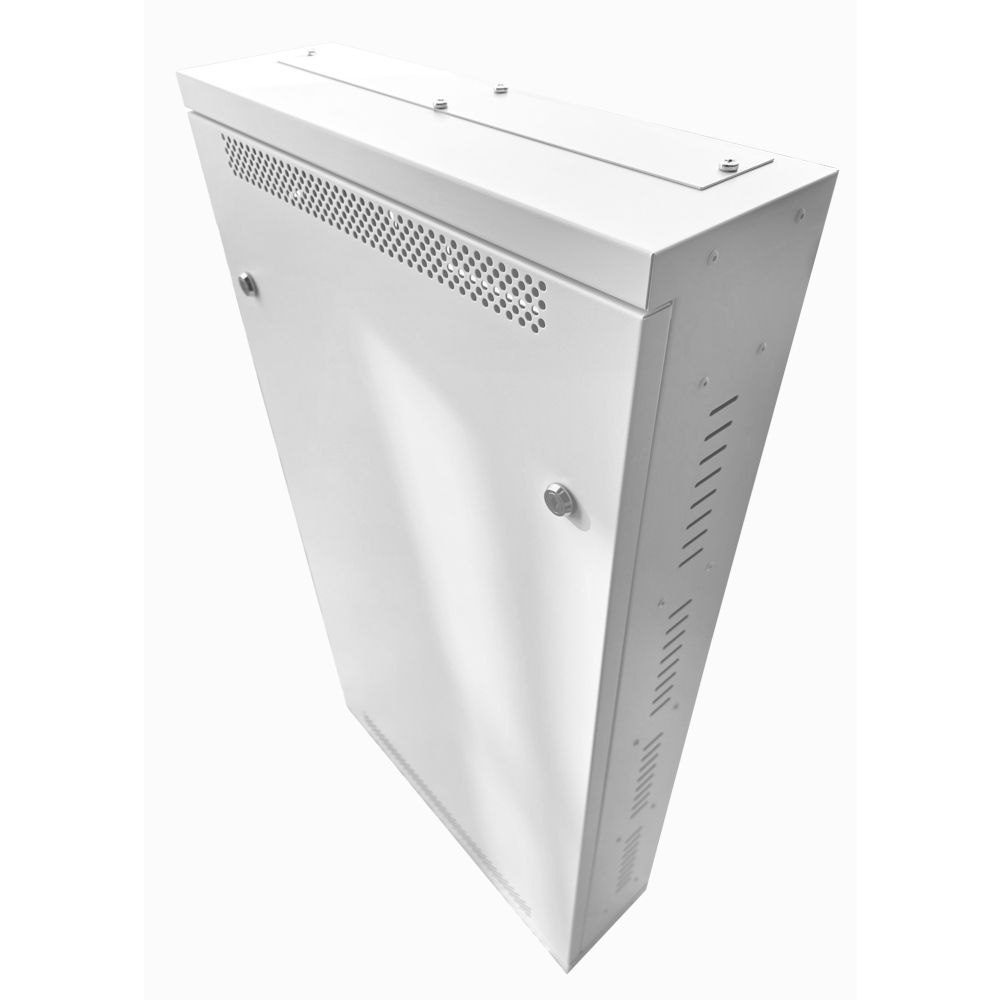 2U 19" Adjustable Low Profile Vertical Mount - Wall Mount Network / Server Cabinet 1000mm Deep - White